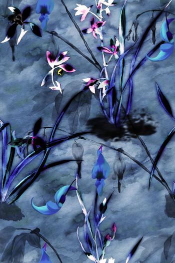 兰花印花华亿平台图片