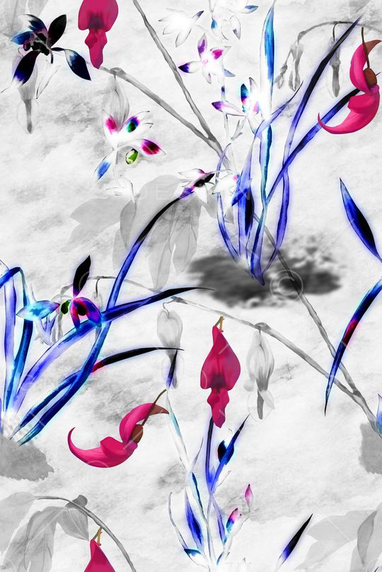 兰花印花华亿平台图片