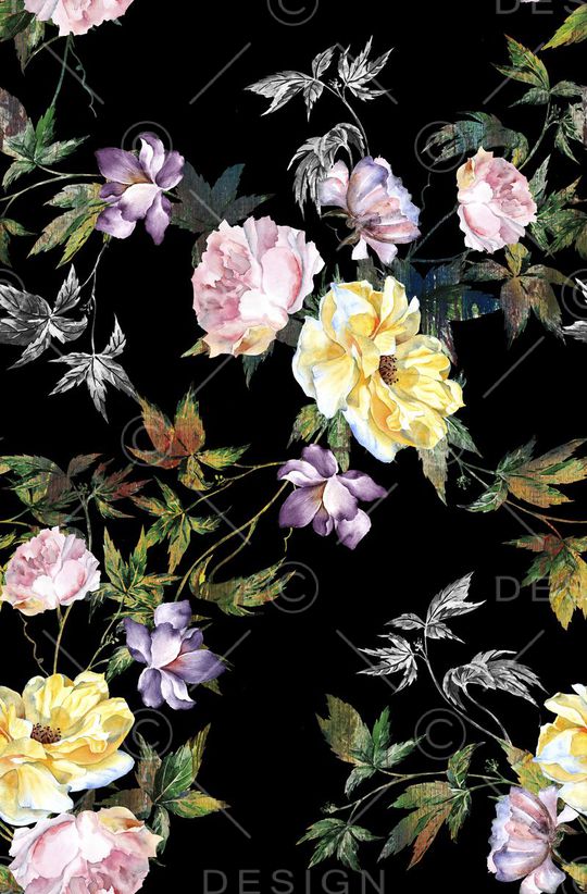 花卉印花华亿平台图片