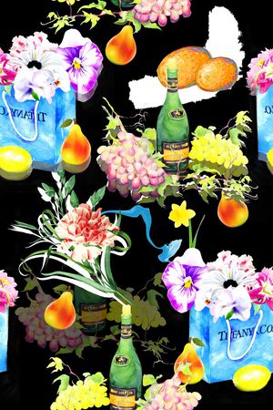 花卉印花华亿平台图片