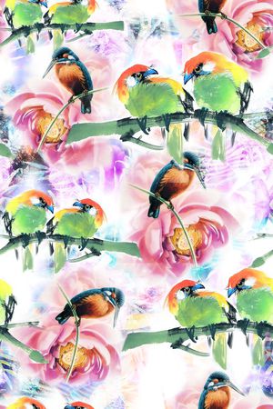 花卉印花华亿平台图片