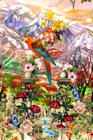 欧式印花华亿平台图片