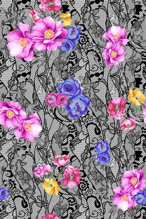 蕾丝印花华亿平台图片