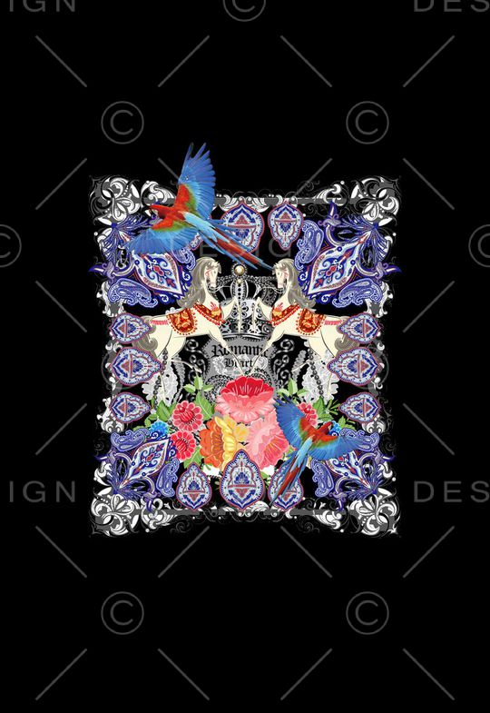 潮流时尚印花华亿平台图片