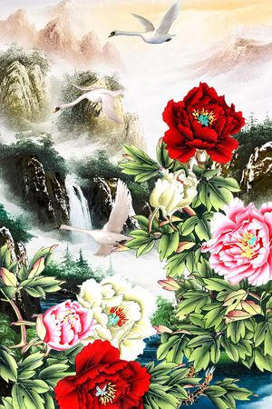 潮流时尚印花华亿平台图片