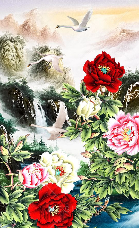 潮流时尚印花华亿平台图片