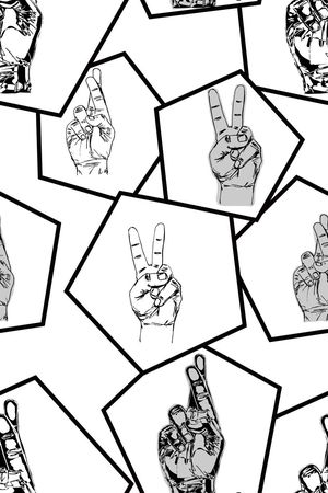 休闲时尚 几何 手绘 卡通印花华亿平台图片