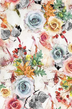 花卉印花华亿平台图片