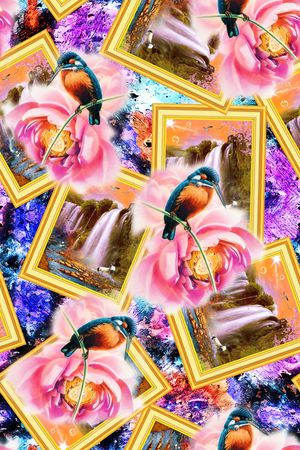 风景照片印花华亿平台图片