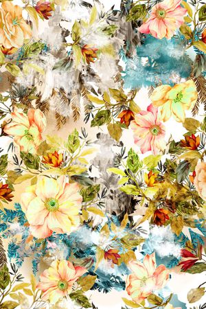 花卉印花华亿平台图片