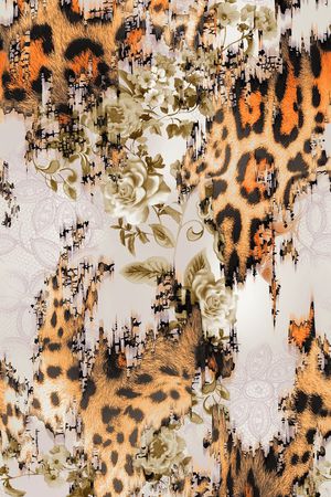 豹纹印花华亿平台图片