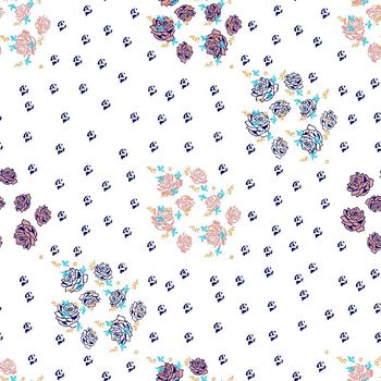 523188-2016春夏女装麻料传统印花小碎花