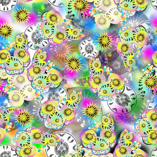 抽象 几何印花华亿平台图片