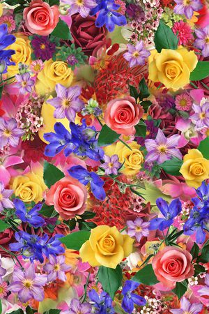 写实 花卉 组合印花华亿平台图片