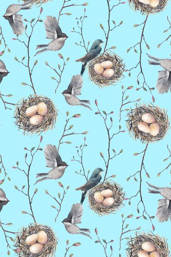 523353-文艺范儿  树枝  花苞  鸟巢 