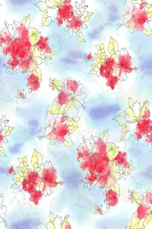 花卉印花华亿平台图片