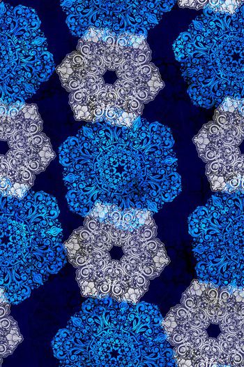 523558-民族风土耳其风格圆形曼陀罗花纹斑驳