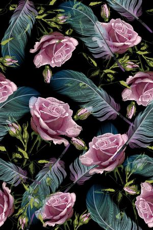 玫瑰印花华亿平台图片