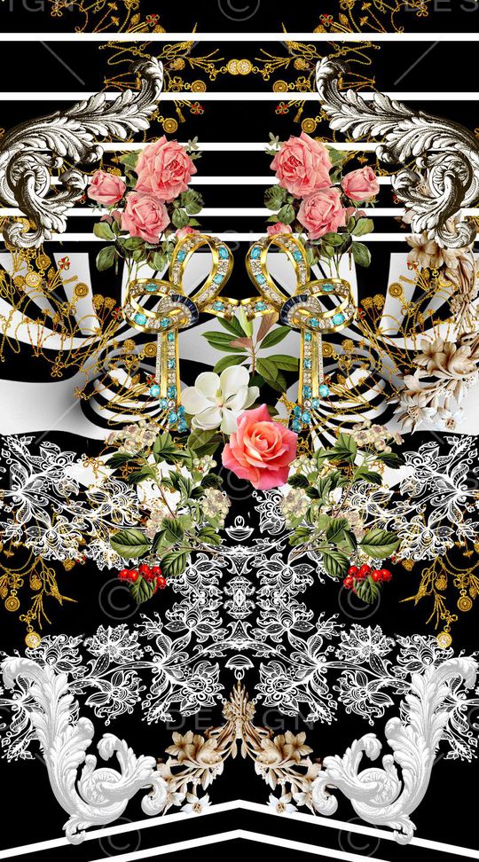 黑白印花华亿平台图片