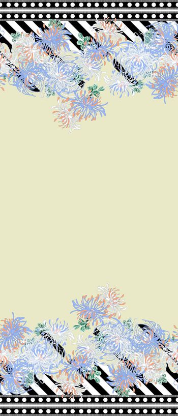 抽象花卉印花华亿平台图片