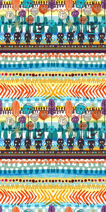 523739-欧美流行时尚民族风卡通 女装连衣裙