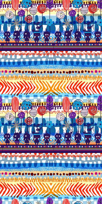 523740-欧美流行时尚民族风卡通 女装连衣裙