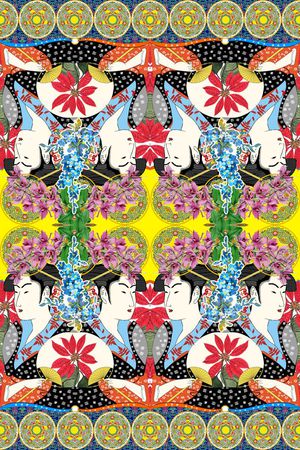 民族风情印花华亿平台图片