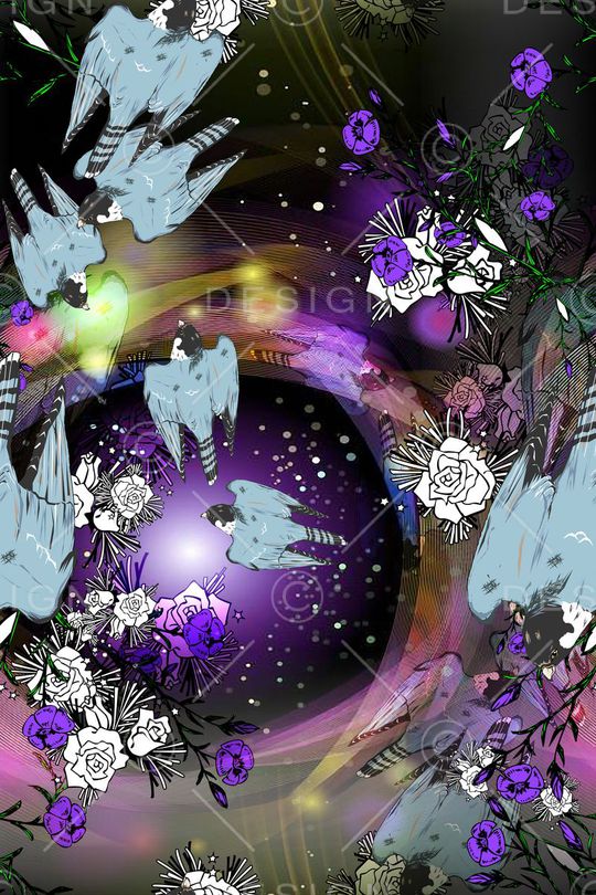 花鸟结合印花华亿平台图片