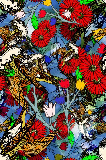 欧美街拍时尚印花华亿平台图片