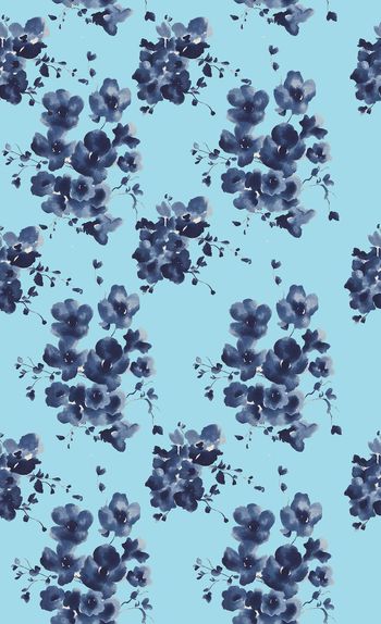 524026-水彩青花瓷花卉