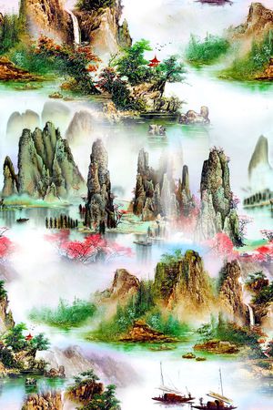 中国风印花华亿平台图片