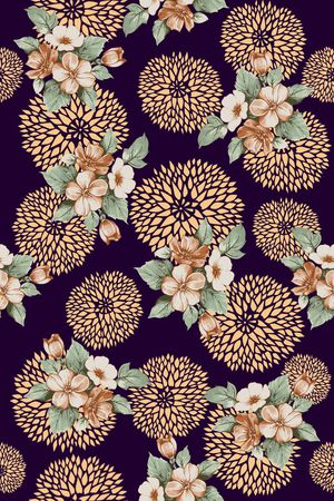 花卉印花华亿平台图片