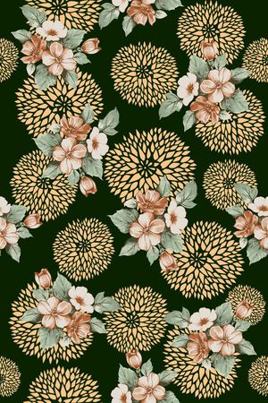 花卉印花华亿平台图片