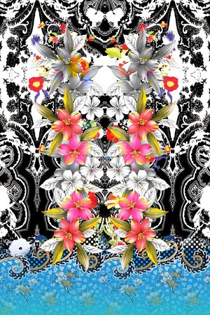 花卉 渐变印花华亿平台图片