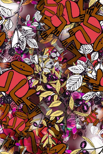 花叶鸟印花华亿平台图片