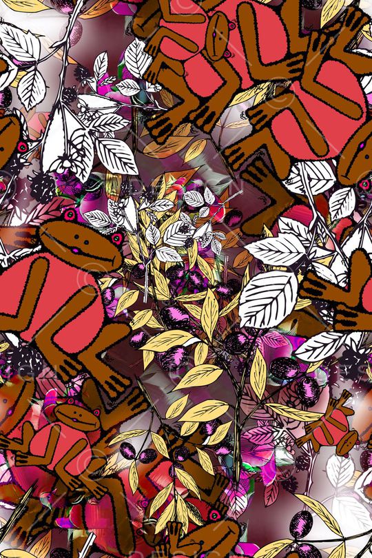 花叶鸟印花华亿平台图片