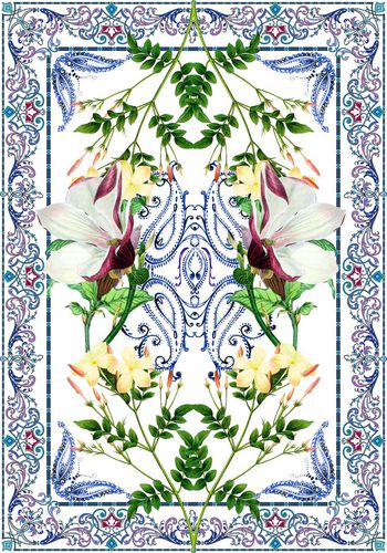 524165-欧美流行时尚简约民族风几何腰果四边