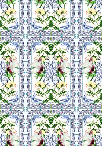 524166-欧美流行时尚简约民族风几何腰果四边