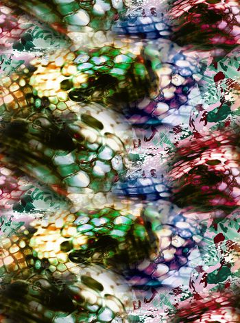 彩色蛇纹印花华亿平台图片