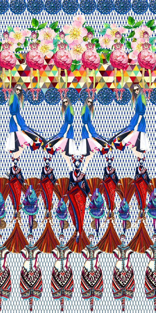 MAX-定位欧美民族风印花华亿平台图片