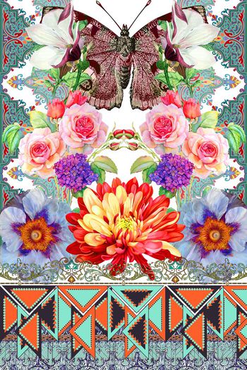524200-民族风几何三角形花边手绘立体花卉蝴