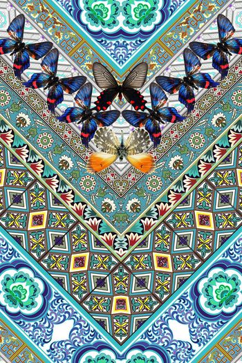 524201-流行时尚中国民族风V字形几何蝴蝶定