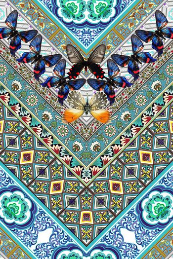 524202-流行时尚中国民族风V字形几何蝴蝶定