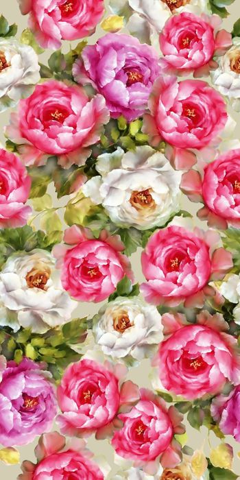 524215-时尚 水彩 花卉   数码 丝绸 