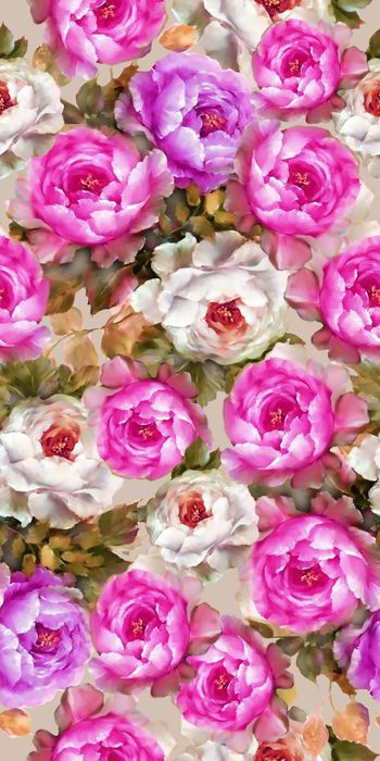 524216-时尚 水彩 花卉   数码 丝绸 