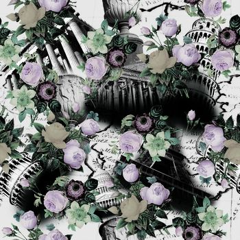 524298-欧式建筑月季花