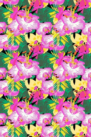 热带风情印花华亿平台图片