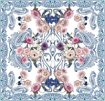 524319-欧美流行时尚简约民族风几何腰果手绘