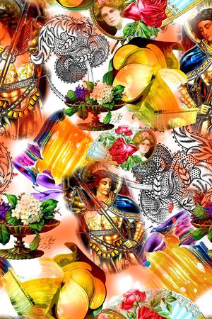 抽象印花华亿平台图片