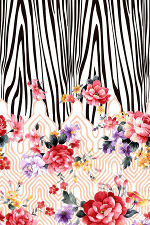 甜美 经典印花华亿平台图片